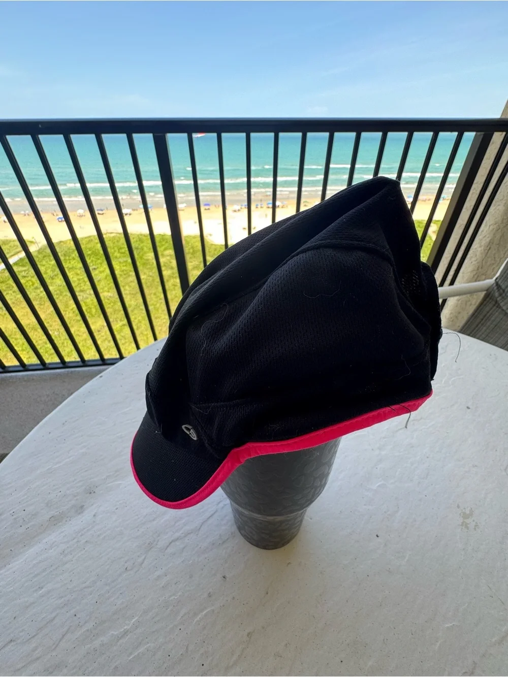 Champion, Black Hat with Bright Pink Trim